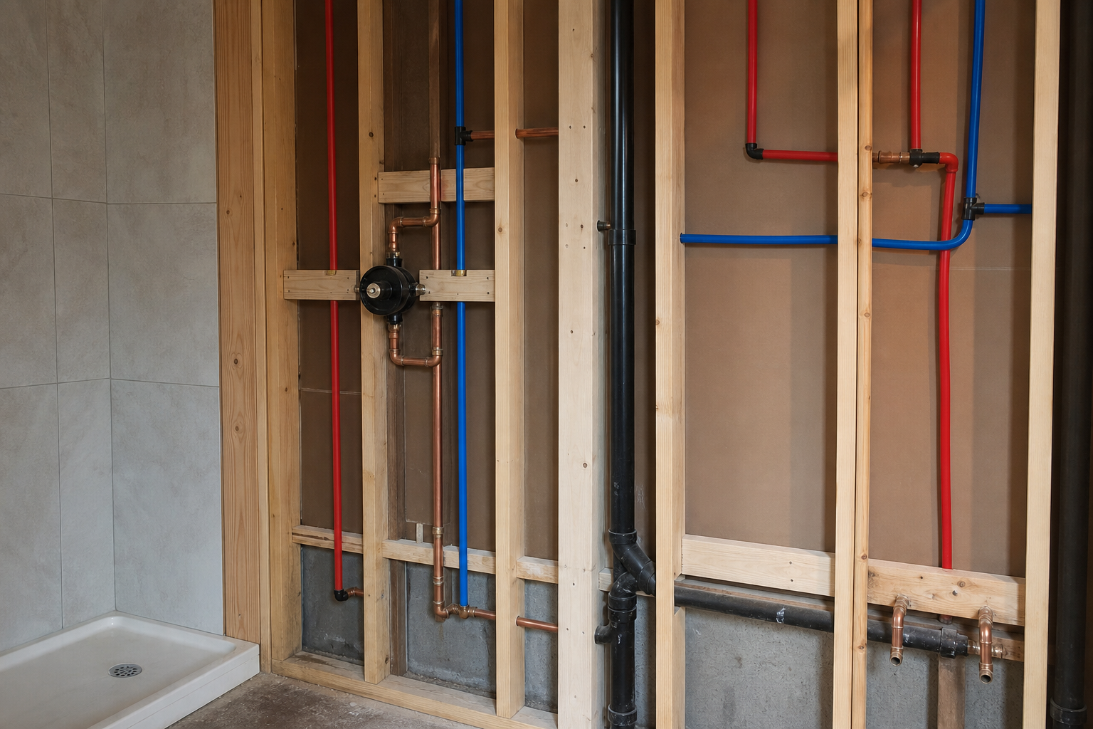 Instalacja hydrauliczna - rury miedziane i PEX