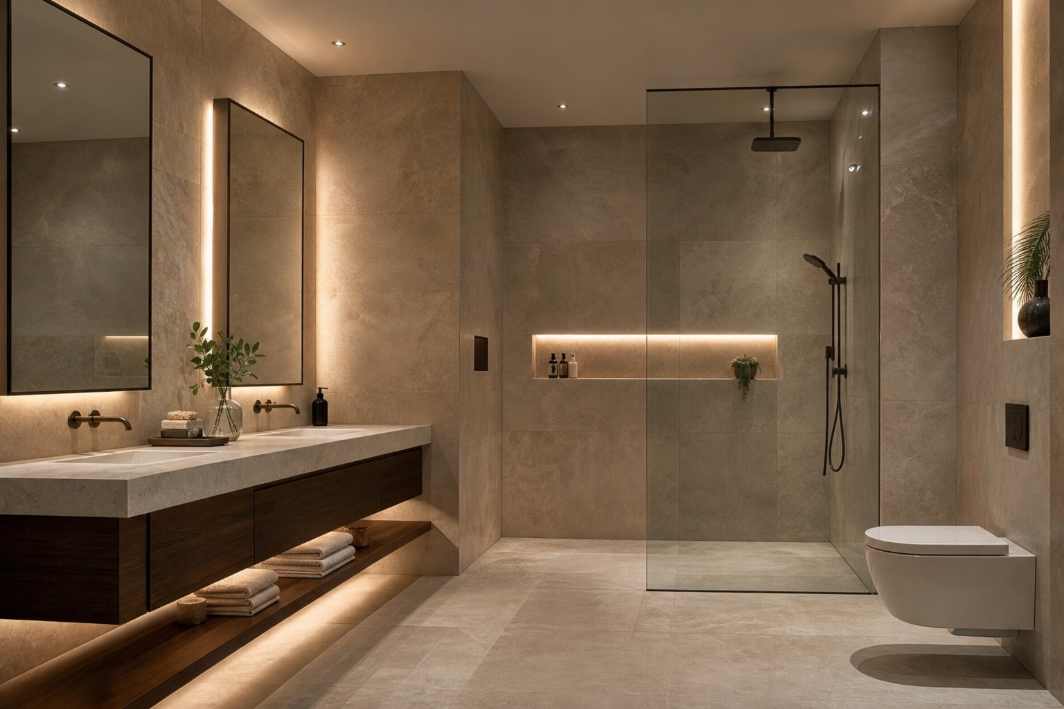 Luksusowa łazienka w stylu spa