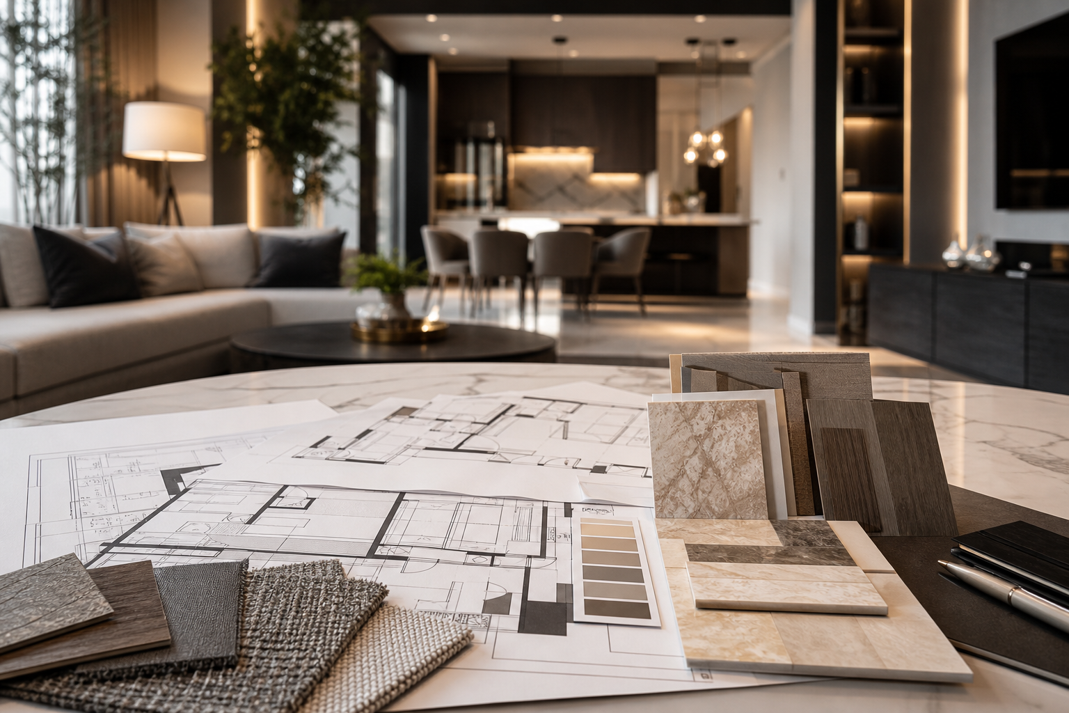 Projekt wnętrza i plany architektoniczne